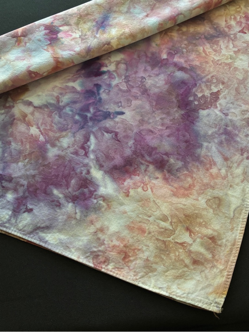 Purple Tie-Dye Cotton Handkerchief- Women's Fashion Wrap